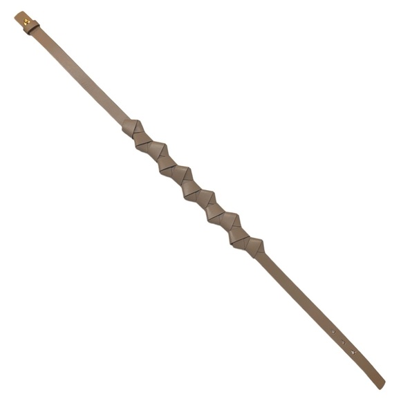 $590 Salvatore Ferragamo Beige Braided Leather Belt Size 75 cm - Picture 10 of 10